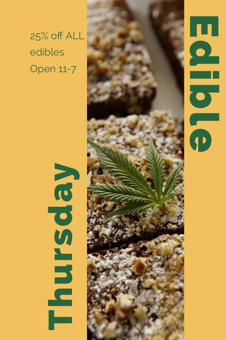 23StDispensary's tweet photo. 25% off ALL edibles in stock! Need I say more? Open 11-7!! #edibles #ediblethirsday #munchymadness #medicated #cannabis #medicalcannabis #eatyourmeds #okcannabis #dispensary #okc #thc #marijuana #medicalmarijuana #medicalstate #potnotpills #sweetjaneedibles https://t.co/viJ70xsuU5