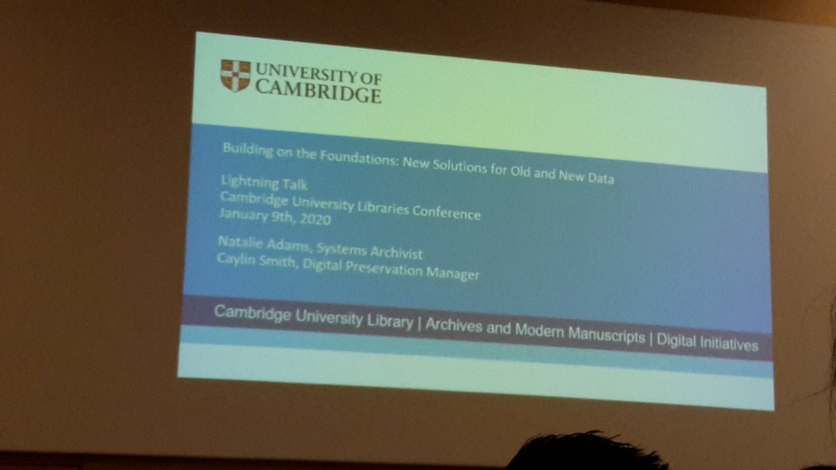 CamLibs's tweet photo. Now learning about @theUL's Archive Management System project which received funding from 29 partner organisations and involves a huge amount of data migration. #CamLibs2020 https://t.co/pryV2Wzole