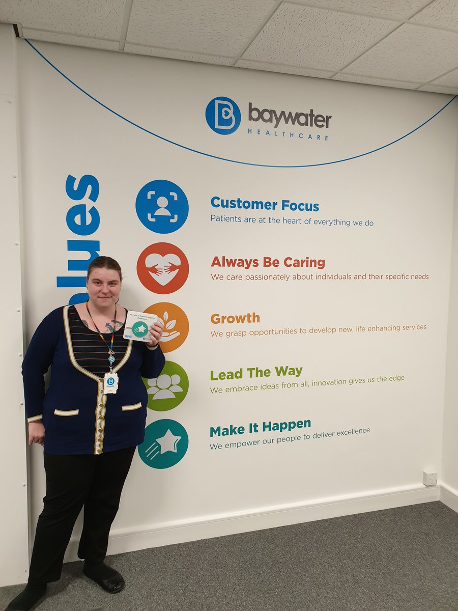BaywaterHealth's tweet image. We have had our first #RecognitionandReward of the year handed out at Baywater Healthcare!

Below is Long Term Conditions Planner, Cassie, who received her reward for an innovation idea submitted that will help to improve our overall service. 

Great work! 🏆 #MakeItHappen