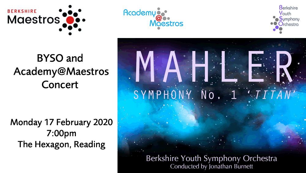 Join #BYSO and our Academy students for their concert The Titan on Mon 17 Feb at <a href="/Thehexagon/">The Hexagon, Reading</a>. <a href="/BYSOrchestra/">Berkshire Youth Symphony Orchestra</a> will perform Mahler's incredible first symphony; the Academy will play Harry Potter and How to Train your Dragon. Tickets are available online: whatsonreading.com/venues/hexagon…
