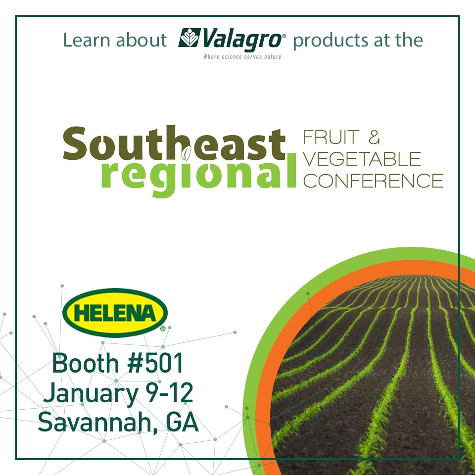 SyngentaBiolUS's tweet photo. Interested in learning more about Valagro products such as the #Axilo line and #Megafol? Come see us, in support of @HelenaAgri, our Platinum distributor, at the Southeast Regional Fruit &amp; Vegetable Conference in Savannah, GA. We are all waiting for you at booth 501! #SERegional https://t.co/qcj7JvEOzT