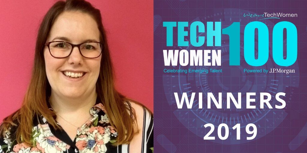 WeAreTechWomen's tweet photo. Congratulations Soraya Weill @soraya_weill (@OliverWyman), Charly Lester @charlylumen (@lumenapp), Amanda Heslop @mandah108 (@RollsRoyce), and Ruth Hurley (@CR_UK) for all being winners of the 2019 #TechWomen100 awards! 🎉 

https://t.co/jdbiZcV75u https://t.co/HFotyj3gbD