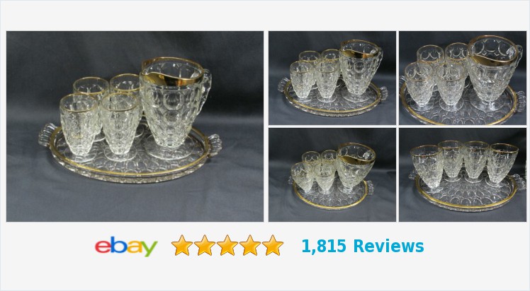 EtagereAntiques's tweet photo. Vintage Jeannette Glass Thumbprint Pitcher 4 Juice Glass and Tray Gold Trim #eBay #jeannette #midcenturymodern #vintage #gotvintage #beverageset #drinkware #barware #pitcher #juiceglasses #thumbprint
https://t.co/F1hX0gwCDk
(Tweeted via https://t.co/nQi0oquTl3) https://t.co/EndonEYTPi
