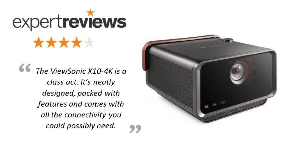 ViewSonicUK's tweet image. “The ViewSonic X10-4K is a class act.&quot;

@expertreviews gives you the run down on our X10-4K projector - talking picture quality, design features and much more! bit.ly/2MZitvN

#ViewSonic #SeeAndHearTheDifference #ViewSonicXseries