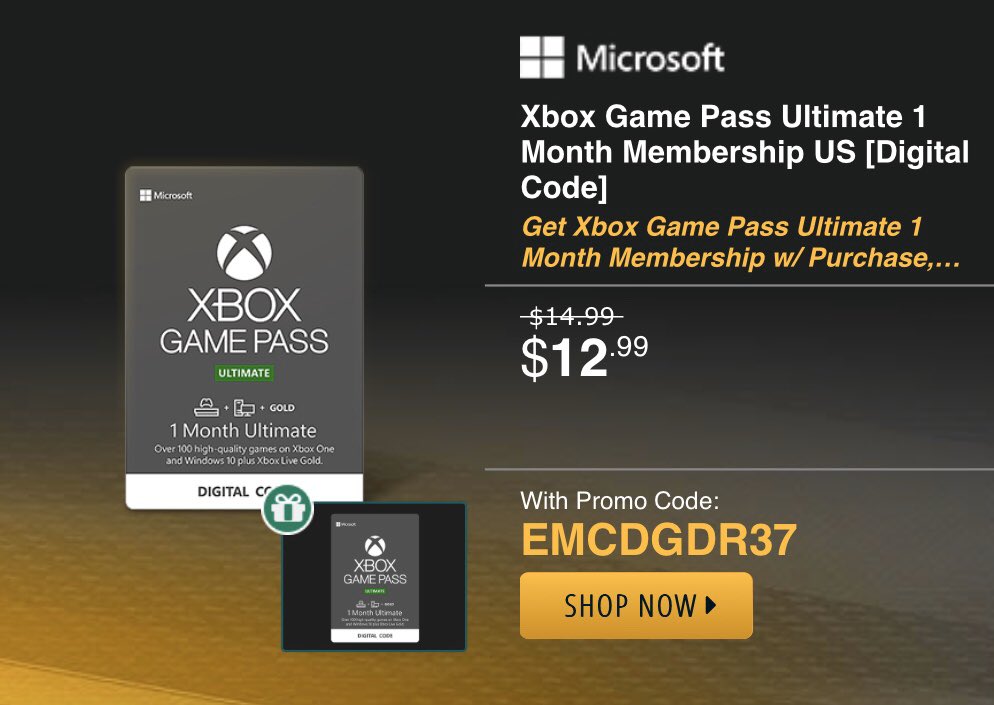 Xbox Game Pass Ultimate 1 Month Subscription