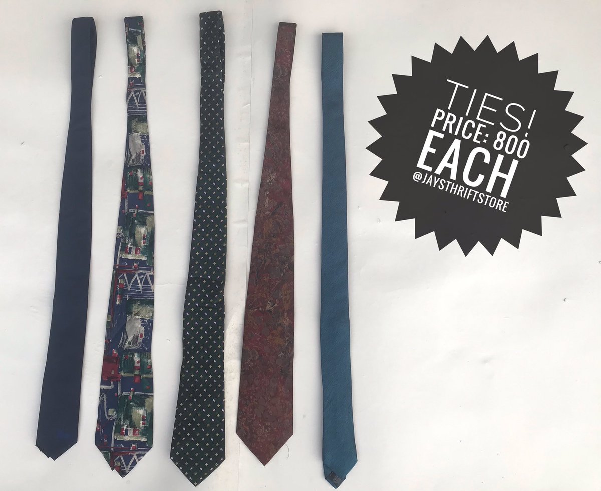 JaysThriftStore's tweet photo. Ties....  Anyone??

Send a DM or Text 08130329782 on WhatsApp to shop now!!!🕺🏾💃🏾

#Thrift #FlyOnABudget #Thrifting #JaysThriftStore #Thriftstore #ThriftFinds #ThriftShopping #Ties https://t.co/ySJBYOviLo