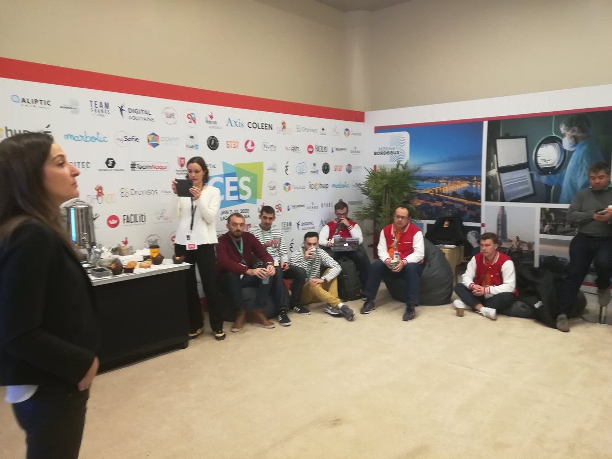 BrietLaurent's tweet photo. Oliane Piana @Oliane_P, VP West Coast de @FrenchFounders vient rencontrer les membres de la #TeamNAqui dans la Meeting Room @NvelleAquitaine autour d'un café au #CES2020
@FrenchTechBdx @CCI_inter_NA @pollenrobotics @Go4ioT @CES @Arnaudj @pidejean @MagneticBx https://t.co/pBgpBhnqZf