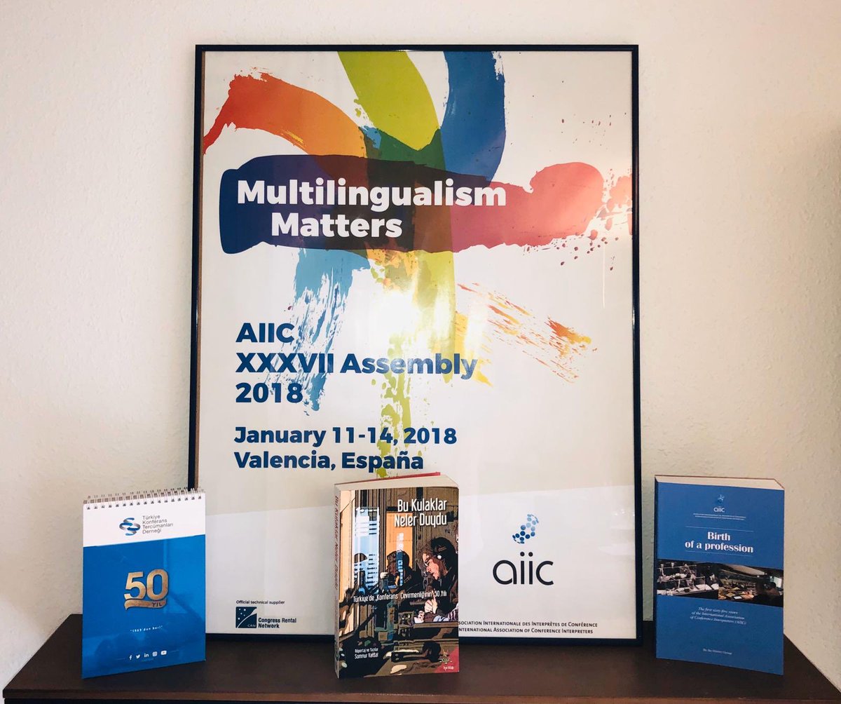tktd1969's tweet photo. We are delighted by the photo shared by the President of #AIIC-International Association of Conference Interpreters, Uros Peterc, taken today at AIIC Headquarters in Geneva! @aiiconline @h2okitap #50thAnniversary #50andstillstrong #3generationstogether #TKTD https://t.co/DBoc9hOX20