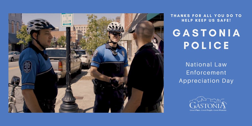 CityofGastonia's tweet photo. Grateful for our police officers on National #LawEnforcementAppreciationDay! https://t.co/3zBFOqVYwB