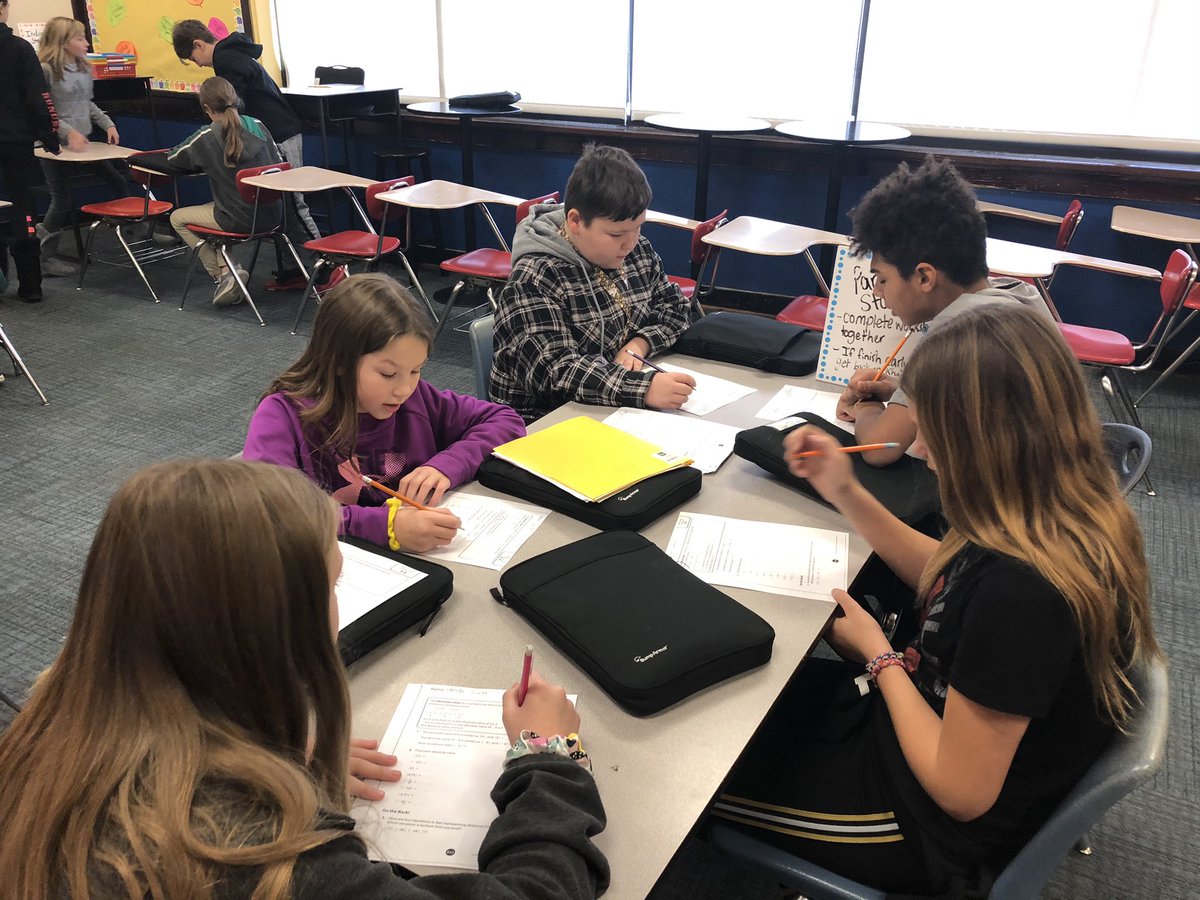 BSMSDevils's tweet image. Ms. Mellen’s class is reviewing skills with partners at math stations while also working with her in a small setting. #guidedinstruction #letsreview #teamworkdreamwork