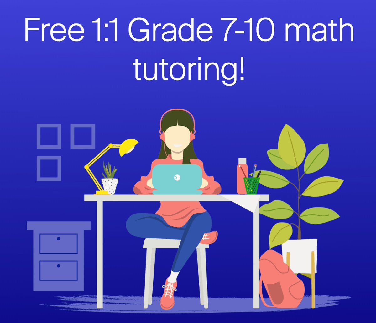 Image of a student sitting at a desk accessing Mathify tutoring support on their computer.