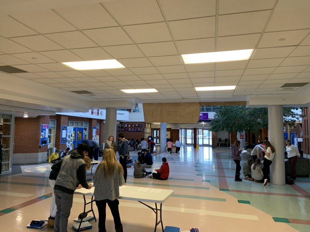 MmeSwerdfeger's tweet photo. Amazing numeracy boot camp for our grade 9 students today and tomorrow! @StPeterOCSB @tansinecosine @mrbond_math @teacherkane_SPK @MariluDeal #ocsbMath #ocsbBeInnovative https://t.co/RFKYmNY2lm