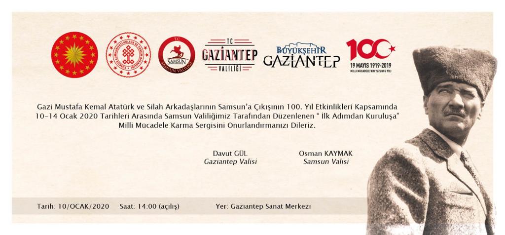İlk Adımdan Kuruluşa Milli Mücadele Sergisi Gaziantep’te