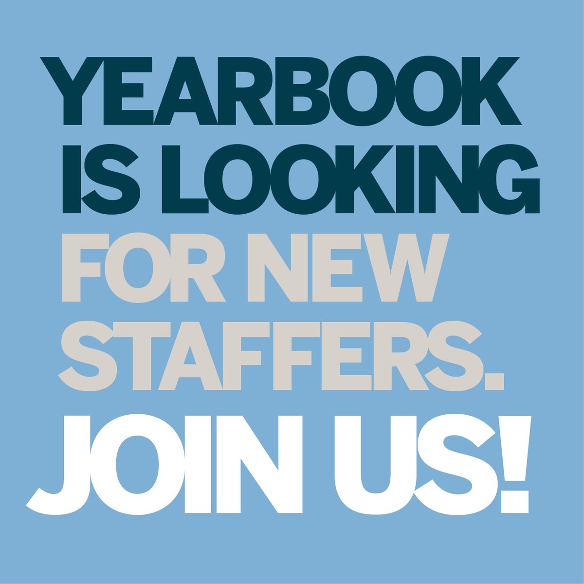 Interested in joining the WSHS yearbook staff? Sign up for Photojournalism 1 for next year!