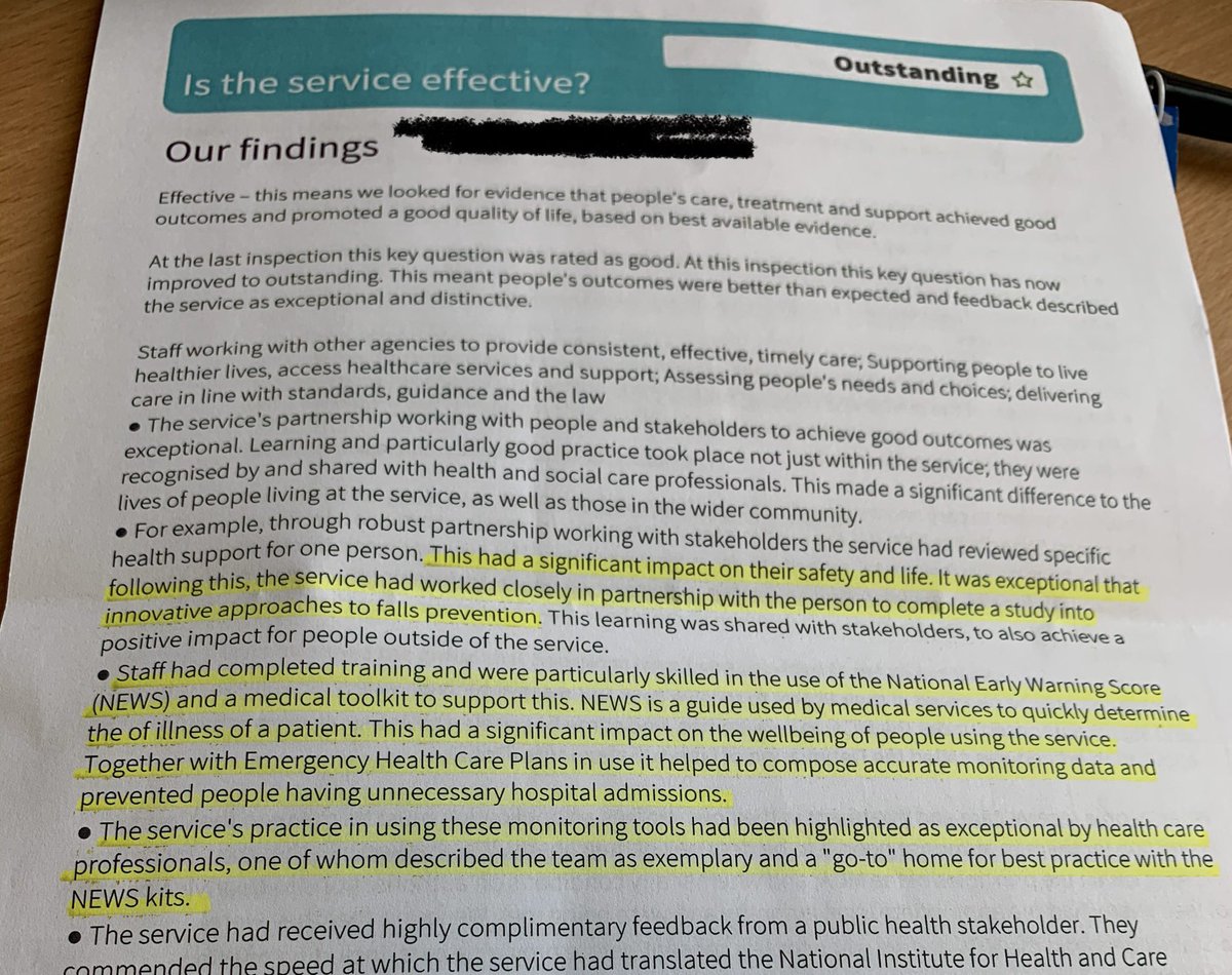 CLaverick87's tweet photo. Wonderful to see that Emergency Health Care Plans were identified as a contributory factor to an ‘Outstanding’ CQC inspection for one of our Stockton care homes! @amandadavison @EmmaTho51468362 @CbrophyBruce @TEWV #PICLS https://t.co/m1lKukGoXn