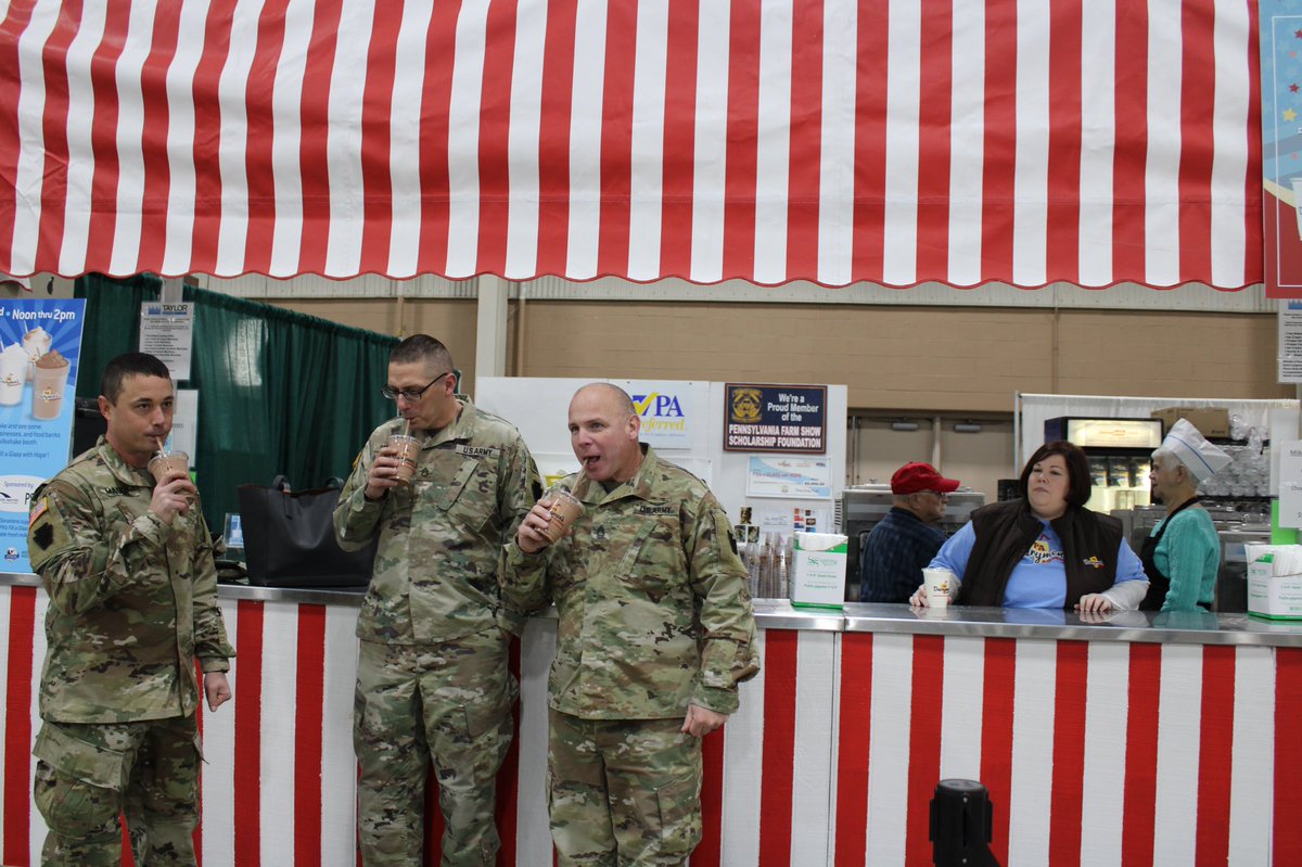 GnazzoPromotion's tweet photo. Happy Military Appreciation Day at the Farm Show! #Milkshakesmiles20 #PAFS20 https://t.co/IsF4bzgXJj
