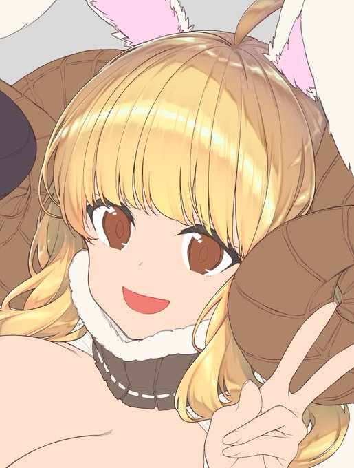 アニラバニー髪の毛の塗り研究中🤔🤔🤔 