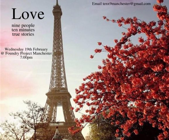 Tenx9Manchester's tweet photo. We’re BACK for 2020!! Our first storytelling night of the year is coming to you this Valentine’s Day (ish) for tales on all things Love. Come along to The Foundry Project on Thomas Street for an evening of LOVEly entertainment. And get in touch if you’d like to tell a story!! https://t.co/tUgxCZH8iY