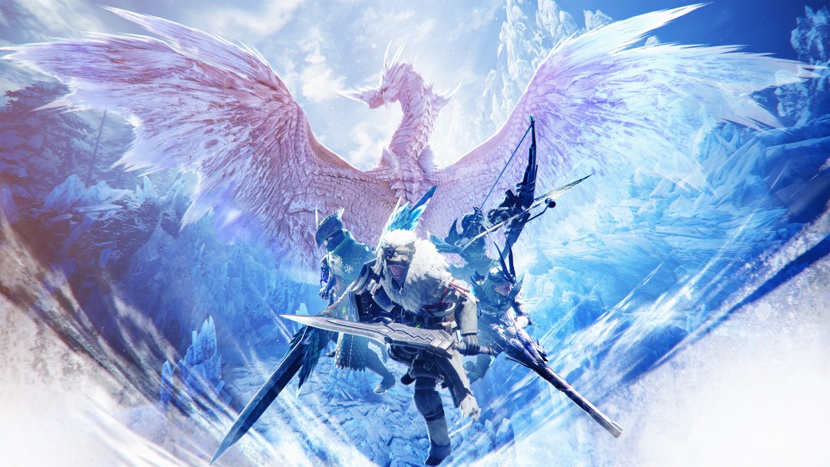 monsterhunter's tweet photo. #Iceborne is AVAILALBE NOW on PS4, Xbox One and PC / Steam! ❄️ https://t.co/0w34ea29Oc https://t.co/G8tL0Vo3ey