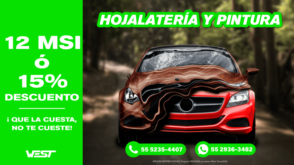 west_mexico's tweet photo. Aprovecha que nuestras promociones continuan.
Todos los servicios y llantas, están a 12 MSI o 15% de descuento con cualquier forma de pago.

Pregunta a tu asesor WEST😉
Recuerda que tenemos servicio a domicilio. https://t.co/iZNfECUe8Q