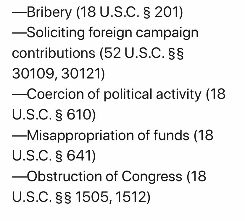 <a href="/realDonaldTrump/">Donald J. Trump</a> Your impeachment was not a hoax. It was not a scam. It was not a witch hunt. It was not a coup. It was not illegal. It was not fraudulent. And it included a laundry list of FELONIES, including: