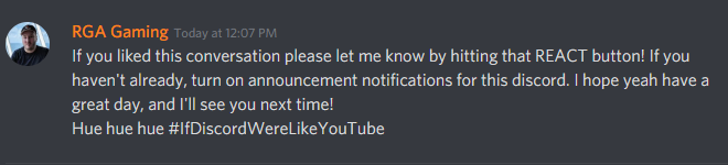 rgaminecraft's tweet image. #IfDiscordWasLikeYouTube