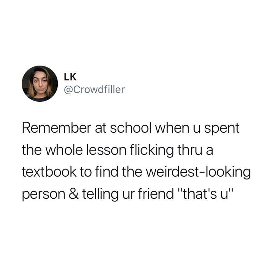 AdultSocietyOff's tweet photo. #secondaryschool #secondaryschoolmemes #secondaryschoolmemories #secondaryschoolproblems #school #schoolmemes #schoolmemories #schoolproblems #memes #meme #uk #ukmemes #british #britishmemes #britishmemories
1hReply https://t.co/HS2p99apyp