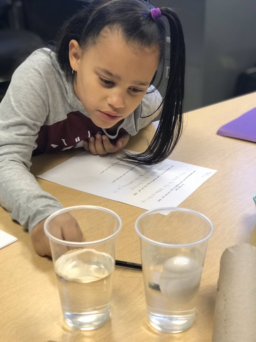 MrsGreenGifted's tweet photo. Future scientist figuring out why the egg only floats in one of the cups. #marvinemustangs #ignite #densityexperiment #STEM #basdproud #builtbybethlehem #gifteded https://t.co/IXIynN5ju4