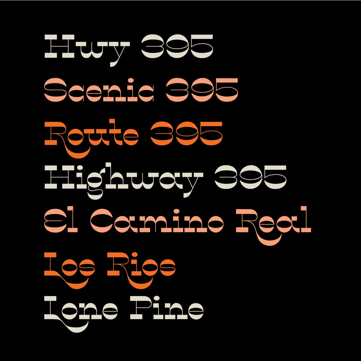 amyhoodlum's tweet photo. Coming real soon: Lone Pine, a reverse contrast serif font! Check these swashes. I’m building out the bold weight as we speak. #hoodfonts https://t.co/P1piENWsFQ