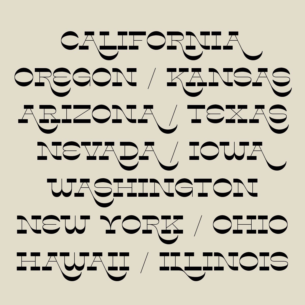 Coming real soon: Lone Pine, a reverse contrast serif font! Check these swashes. I’m building out the bold weight as we speak. #hoodfonts