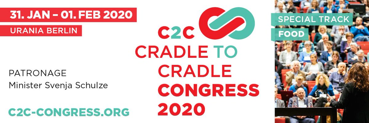 RenewableMatter's tweet photo. Less than 2 weeks to the cradle to Cradle Congress 2020 that will take place from 31 January to 1 February in Berlin organized by @C2C_NGO. Do not miss it!
👉 https://t.co/5Xmo7nrgBF
#CradleToCradle #C2CLAB #C2CC20 #C2CForum https://t.co/cYIMJvmQ8n