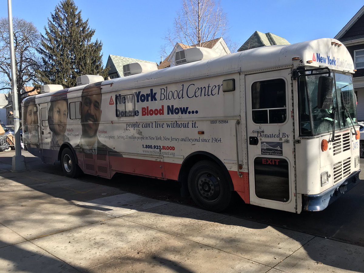 NYPD63Pct's tweet photo. The @NYBloodCenter #BloodDrive bus is here 

Come &amp; give the gift of life
#DonateBlood and receive a Free T-Shirt for your donation 

#BlueBloodDrive
12-6PM

1844 #Brooklyn Avenue 
Avenue J-I https://t.co/VVt0ZAoSOH