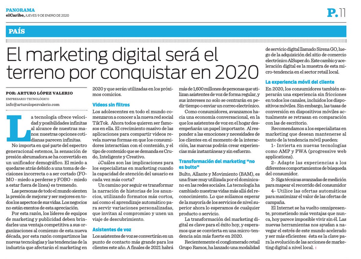 El marketing digital será el terreno por conquistar en 2020