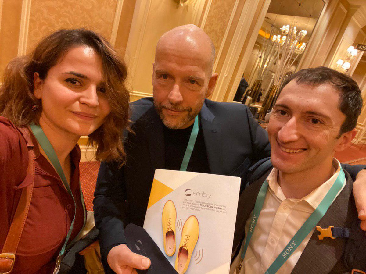 embry_tech's tweet image. What an exciting day at Wearable Tech Summit #CES2020.
We have met with Christian Stammel, CEO at @WearableTech, who classified #EmbryTech as one of the hottest activity trackers in 2018. (bit.ly/2N8A84g)
Excited to see what opportunities are waiting ahead.