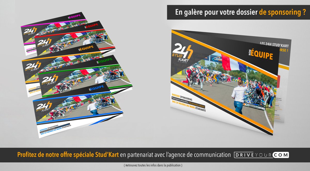 24hstudkart's tweet photo. [ En galère pour la création de votre dossier sponsoring ? ]

Ne vous fatiguez plus ! 😴 Nous avons la solution ! ✅
Bénéficiez d’un dossier de sponsoring sur mesure !

Commandez-les au plus vite sur https://t.co/ainRJDYhV3 📥

#24hStudKart #partenaire https://t.co/mST9pZ0ZJ5
