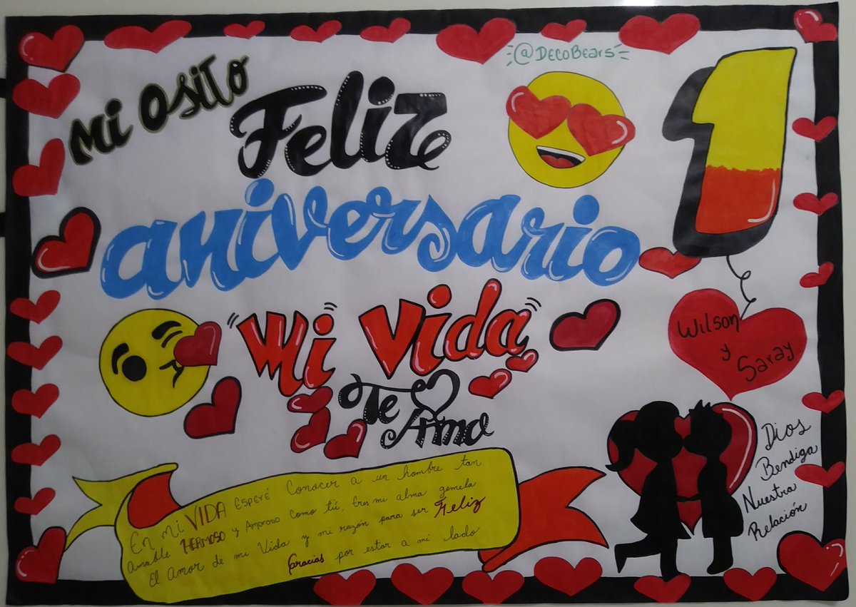 Por favor mira Giotto Dibondon Indiferencia Twitter 上的 Deco Bear's："Feliz aniversario mi vida ❤😍 • Pancartas  personalizadas para ocasiones especiales. • #SanCristóbal #Táchira  #Detalles #Pancartas #Sorpresas #BabyShower #Graduación #Cumpleaños  #Regalos #Amor #Aniversario #CumpleMes https ...