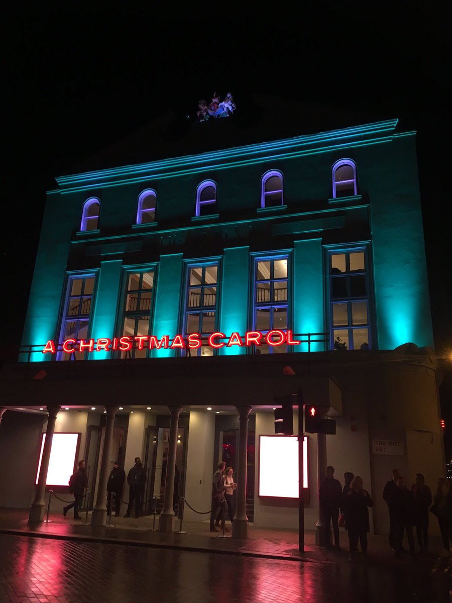 Lynniewest's tweet photo. Loved Christmas Carol @oldvictheatre and lovely seeing Paterson @ignatius_sancho again after a fantastic performance. Eleanor as Tiny Tim won everyone’s heart including ours https://t.co/sLtSfFSNH1