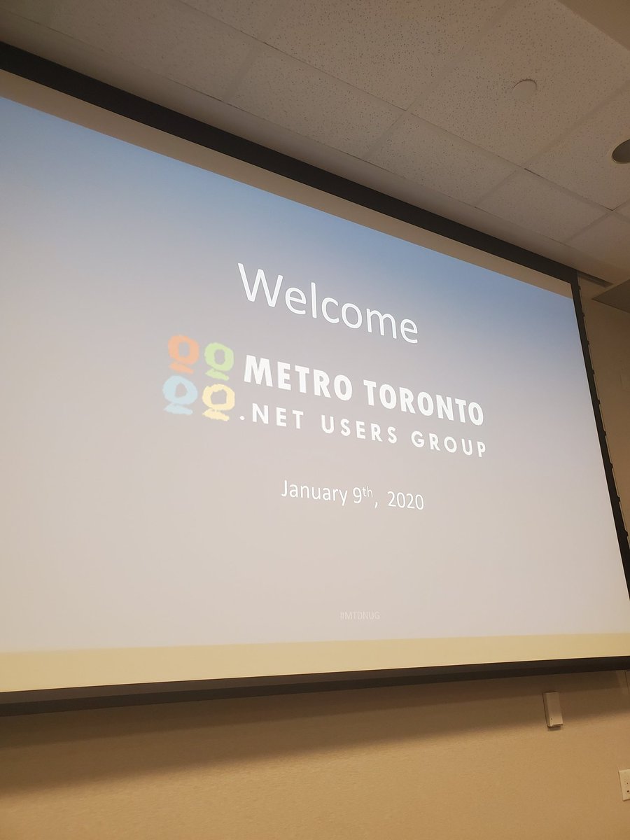 About to kick off first <a href="/MTDNUG/">Metro Toronto .NET User Group</a>  meetup in 2020 after 2 full days of #ignitethetour