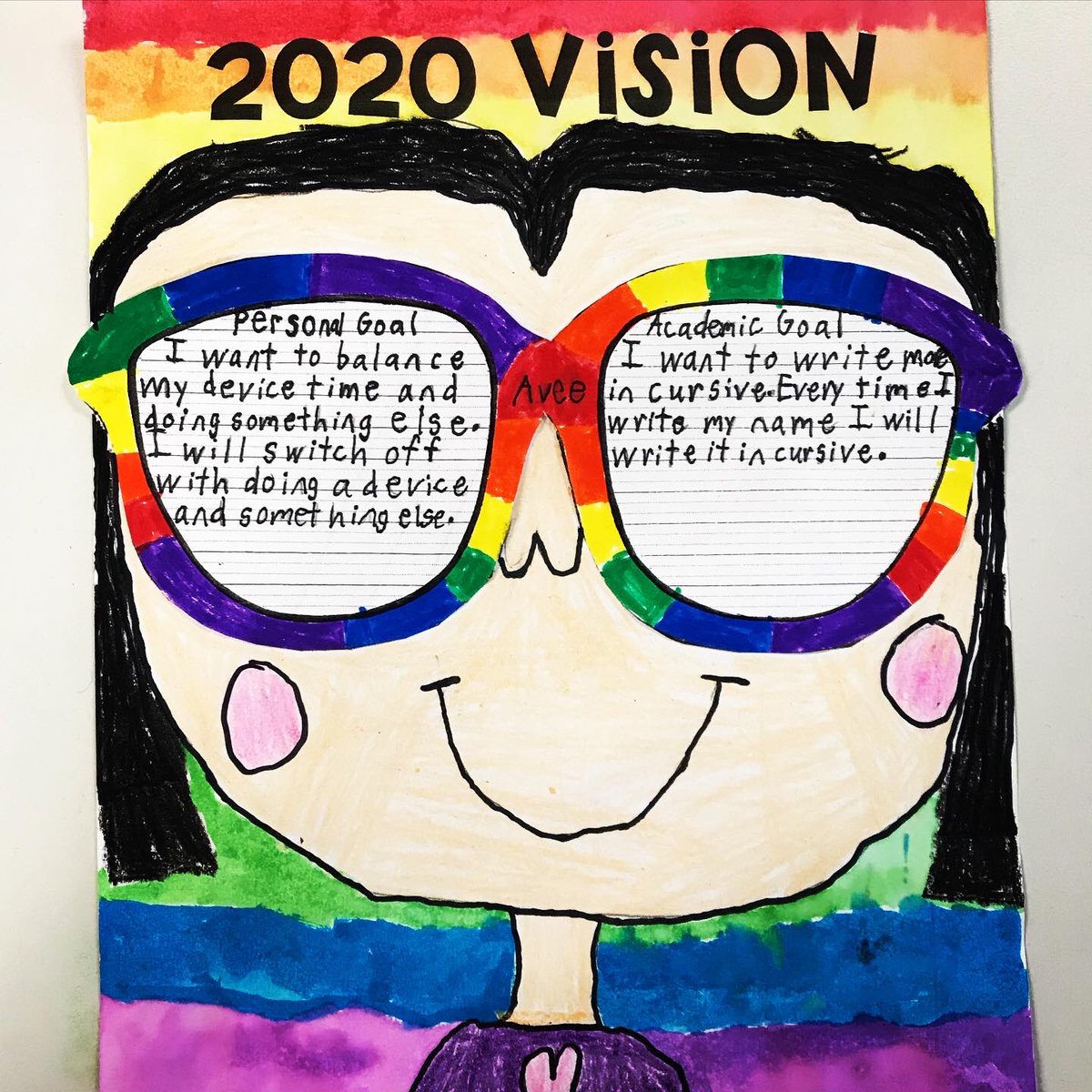 rebevans23's tweet photo. My students made these adorable self portraits with their new personal and academic goal of the month. SO cute!!
#iamDSISD #sycaMOREyr3 #secondgrade https://t.co/PQR7ovHfvX