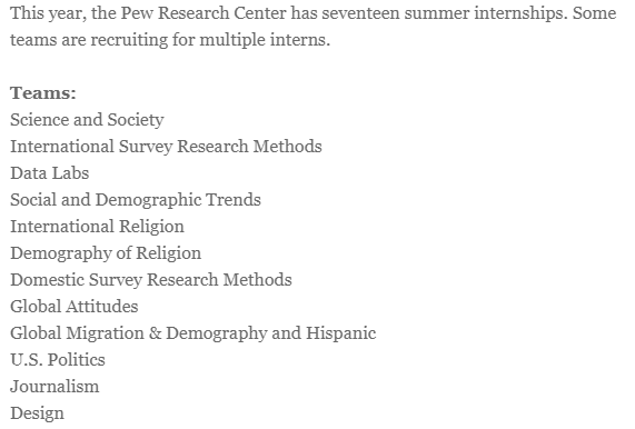 conradhackett's tweet photo. Please RT: 17 paid DC summer internships at @pewresearch have just been announced!

Work with my demography of religion team https://t.co/bjkO66D43l
or consider many other positions: https://t.co/mpwDFpHlih

We have opportunities for grad students and advanced undergrads. https://t.co/zbVWqPfpHQ