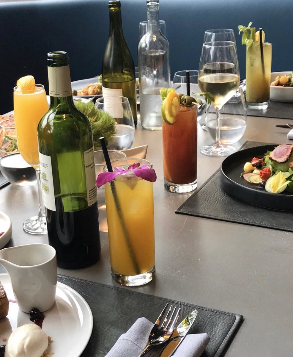 It’s true, weekend lunch/brunch is now underway at Faubourg! Fridays 12-3, Saturdays &amp; Sundays 11-3. The bloody marys + mimosas are flowing, the classic French omelette is pretty perfect, and there is something on the menu for everyone (slide right for pretty yogurt parfaits with