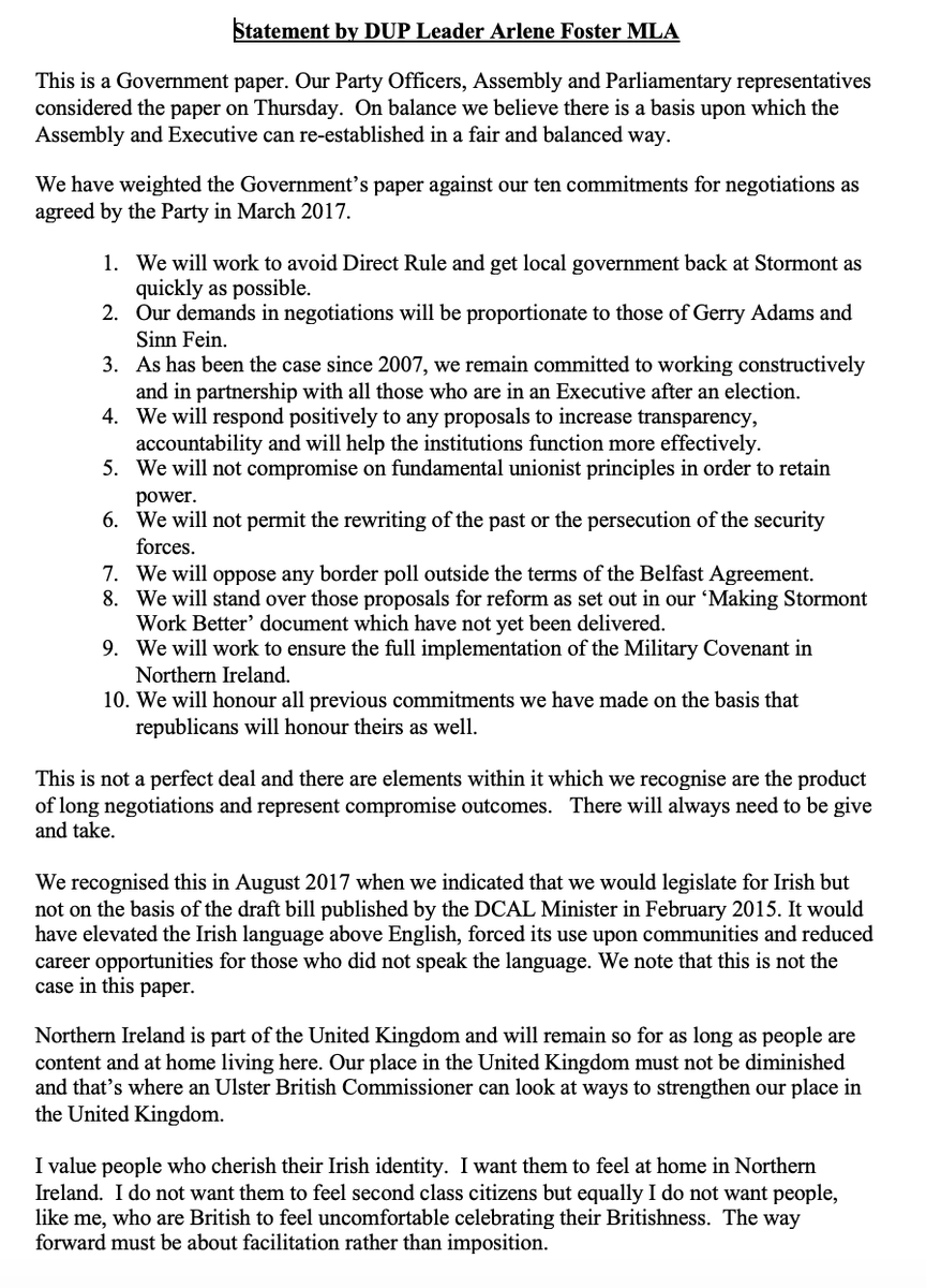 duponline's tweet photo. "The only way forward is one which is fair and balanced"
Full Statement by DUP Leader Arlene Foster MLA
👇👇👇
https://t.co/rtfTCfkDCN https://t.co/5oVHOUj1g8