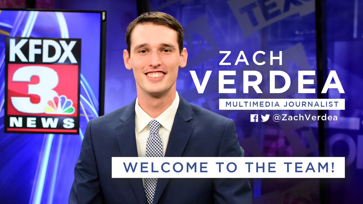 Texoma's Homepage (@texomashomepage) on Twitter photo Please join us in welcoming our newest multimedia journalist, <a href="/ZachVerdea/">Zach Verdea</a> to the KFDX/KJTL/Texoma's Homepage family! Zach is a University of Oklahoma graduate, where he worked for the student-run newscast, OU Nightly. Make sure to catch his first newscasts at 5 and 6 p.m.! Please join us in welcoming our newest multimedia journalist, <a href="/ZachVerdea/">Zach Verdea</a> to the KFDX/KJTL/Texoma's Homepage family! Zach is a University of Oklahoma graduate, where he worked for the student-run newscast, OU Nightly. Make sure to catch his first newscasts at 5 and 6 p.m.!