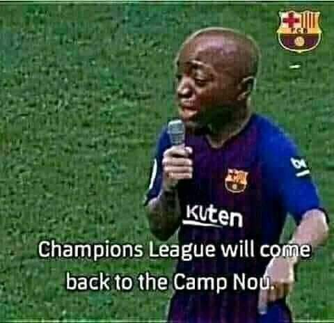 clark_olamide's tweet photo. #Messi 
#Ronaldo 
#Barca 
We are bringing everything home
😁😁😁😁😀😂🤣😃 https://t.co/a8a2J380Zs