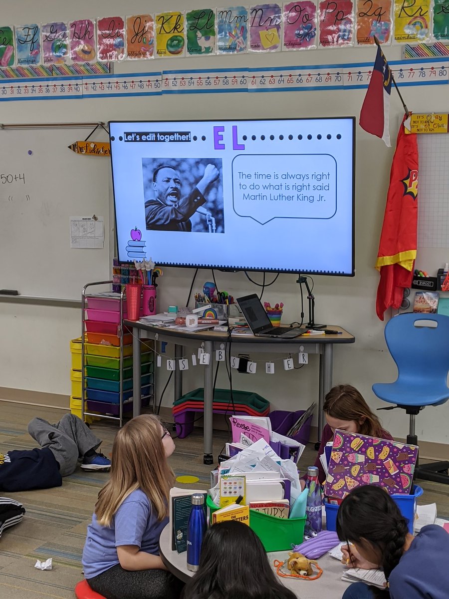 We practiced using correct punctuation for dialogue in EL today with quotes by Dr. Martin Luther King. <a href="/HortonsCreekES/">Hortons Creek ES</a> #hawksdoitdifferent #togetherisbetter #otherhawksmatter