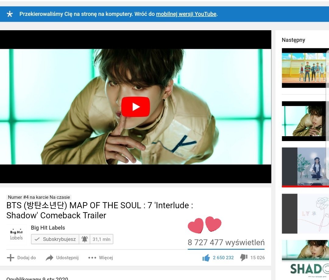 OT7DAECHWlTA's tweet photo. Interlude: Shadow Trailer broke Euphoria 24 hours views record in 7H 40min

1. Singularity: 12.4M
2. Epiphany: 11.4M
3. Persona: 10.6M
4. Shadow: 8.7M 
5. Euphoria: 8.6M
6. Serendipity: 7.2M

#ShadowComebackTrailer #ShadowIsHereMap #ShadowBySUGA #SHADOWINTERLUDE @BTS_twt https://t.co/L1mDAGCxve