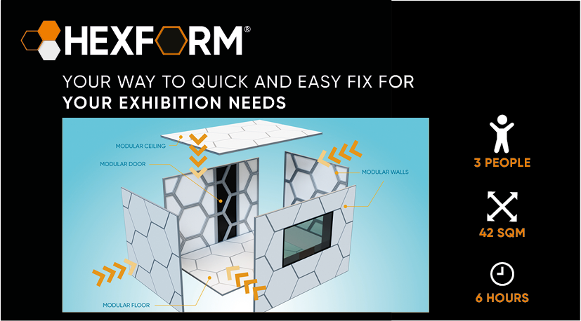 HEXFORM1's tweet photo. Not an expert in fitouts? Don’t worry, we have your back !!
HEXFORM® offers a plethora of design and can be reconfigured to suit different sizes, and graphics are interchangeable.
#HEXFORM® #exhibitionstant #modularstand #modular #dubai2020 #realestate #branding #events https://t.co/G0tQGzJexs