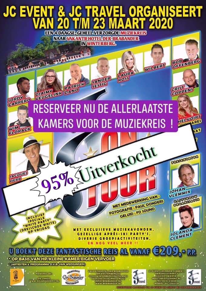 Van 20 t/m 23 maart gaan we weer gezellig naar hotel der brabander in Winterberg het hotel zit bijna vol mocht jij nog mee willen twijfel dan niet te lang!