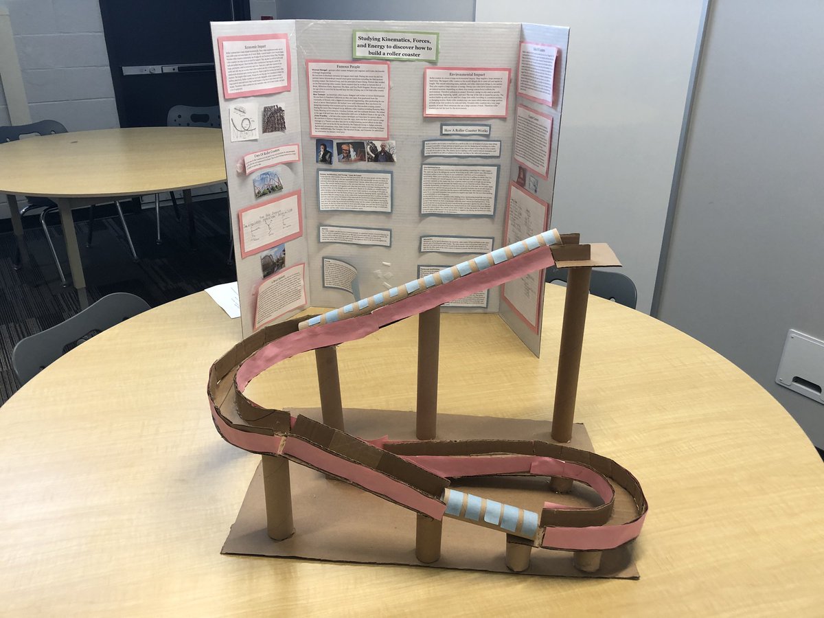 MsEaston1's tweet photo. SPH 3U Physics culminating poster fair! Tasers, roller coasters, karate, sonar, catapults, toasters, bungee jumping and physics in space! #HPscience #HP #physics https://t.co/LVWxoUNUhX