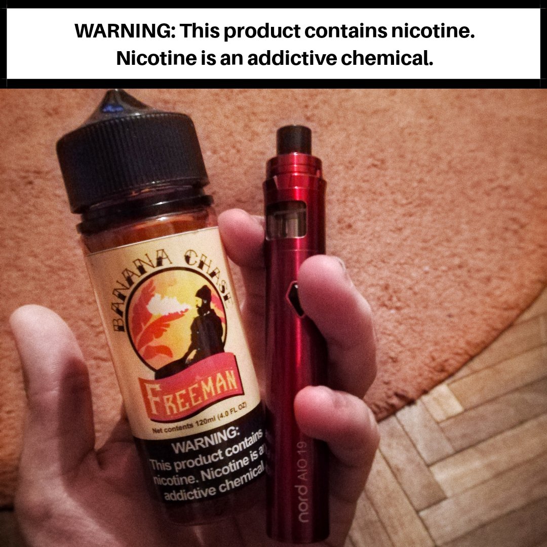 Freemanvapes's tweet photo. Enjoying some Banana Chase in the new year. π Let's win 2020! Banana bread with Vanilla hints and nuts π€ͺ it is an addictive Eliquid that you NEED to try. #ShareFreeman #freemanvapes
Use code π ππ«π± and try Freeman for just Β’45, five bottles of 30ml β‘οΈ https://t.co/rRw6cvREYs https://t.co/dUvayZi4Fv